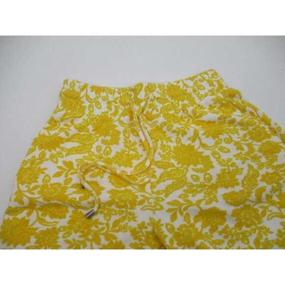 Who What Wear Womens Shorts XS Yellow Floral Drawstring Elastic Waist Pull On - Picture 3 of 13